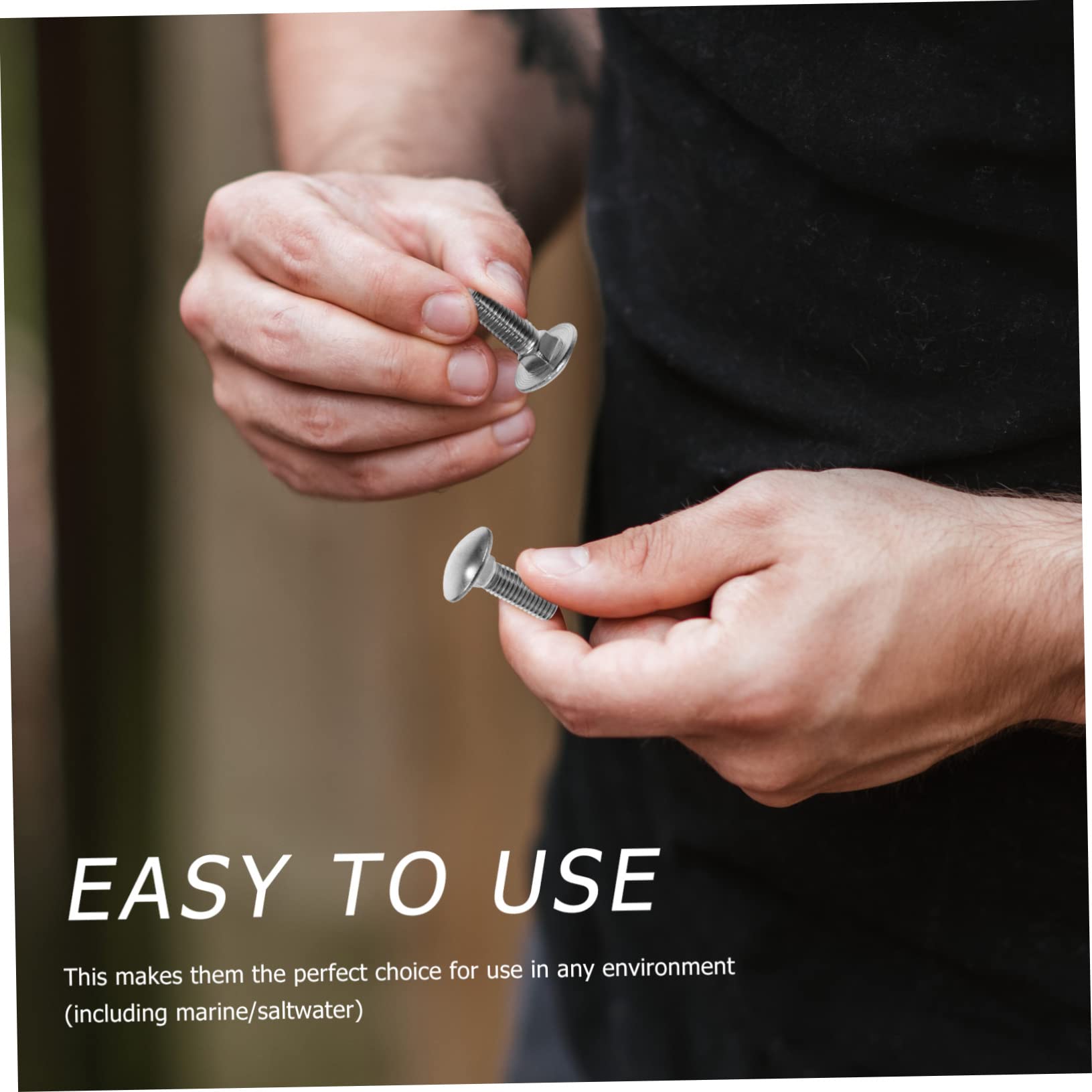 LAPYAPPE Stainless Carriage Bolts Screws M8*25 Square Drive for Shelf Screws Accessories