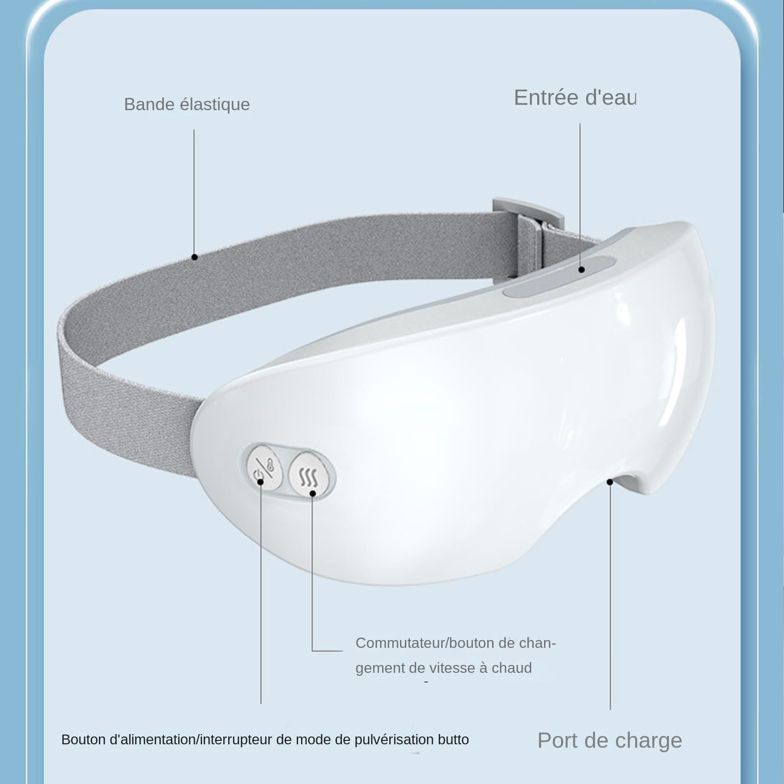 Masque Oculaire Massant Masque Oculaire Thermo-Régulé avec Chaleur | Compresse Chaude Froide Réglable Apaisant Confortable pour Nuit Insomnie Cadeau