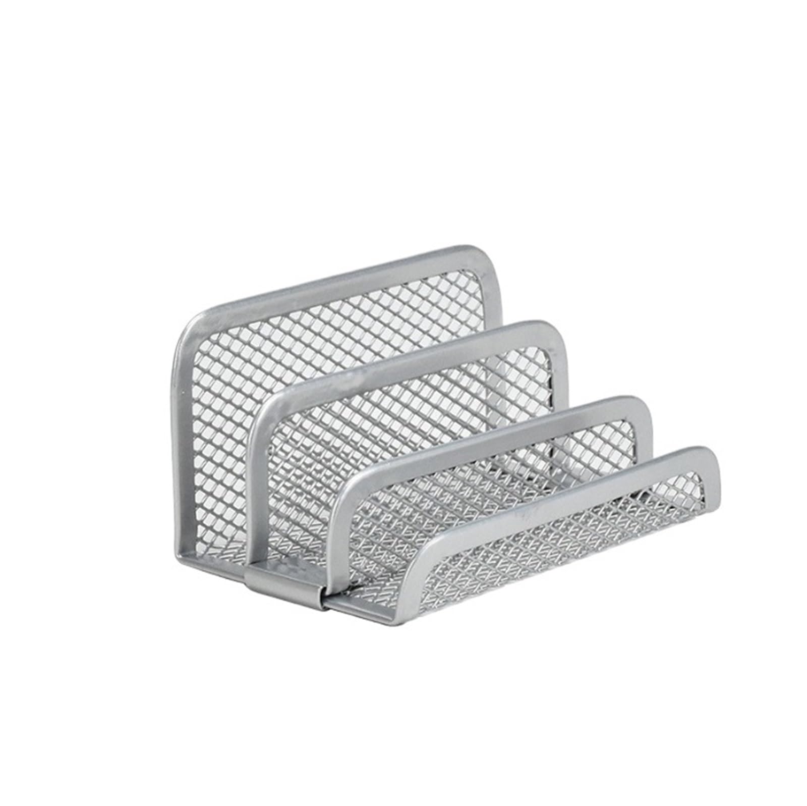 Ptasccne Desktop 3 Section Magazine Holder Iron Wiremesh Multifunctional Book File Storage Rack for Office and Home magazine rack