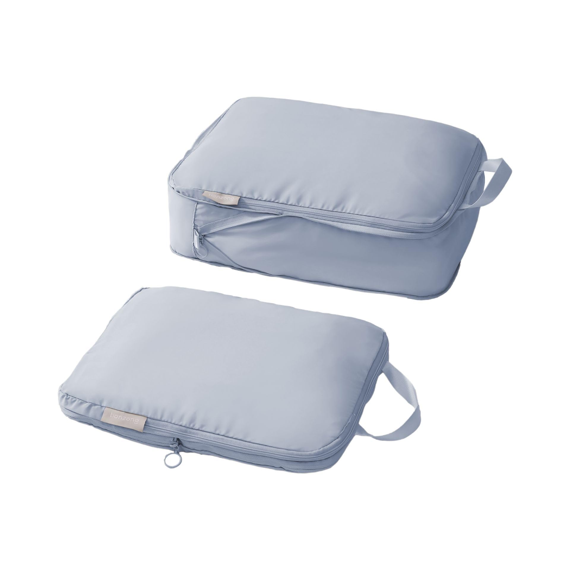 tianzong Compression Packing Cubes for Suitcases, Luggage Organizer Bags Set for Travel (Blue, 2 Pack Medium)