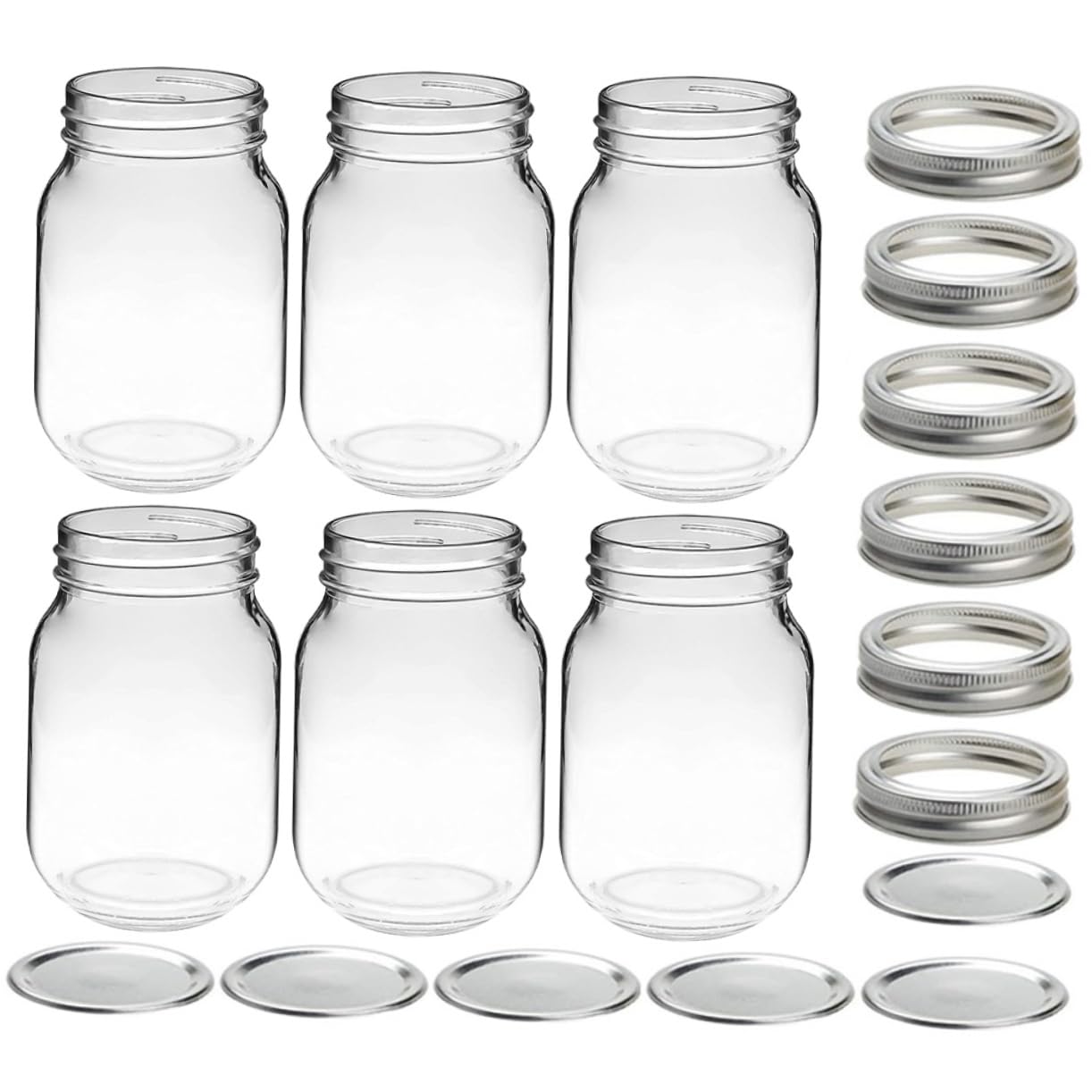 Alipis 6stücke Frischhaltedose Glas Mit Deckel Wiederverwendbare Küchengläser Für Gewürze Marmelade Honig Und Desserts Vorratsdose Mit Auslaufsicheren Deckel Für Lebensmittel