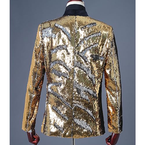 Men's Shiny Sequins Party Suit Jacket Lapel Dinner Prom Blazer Jacke Wedding SequinTuxedo Suit Coats3