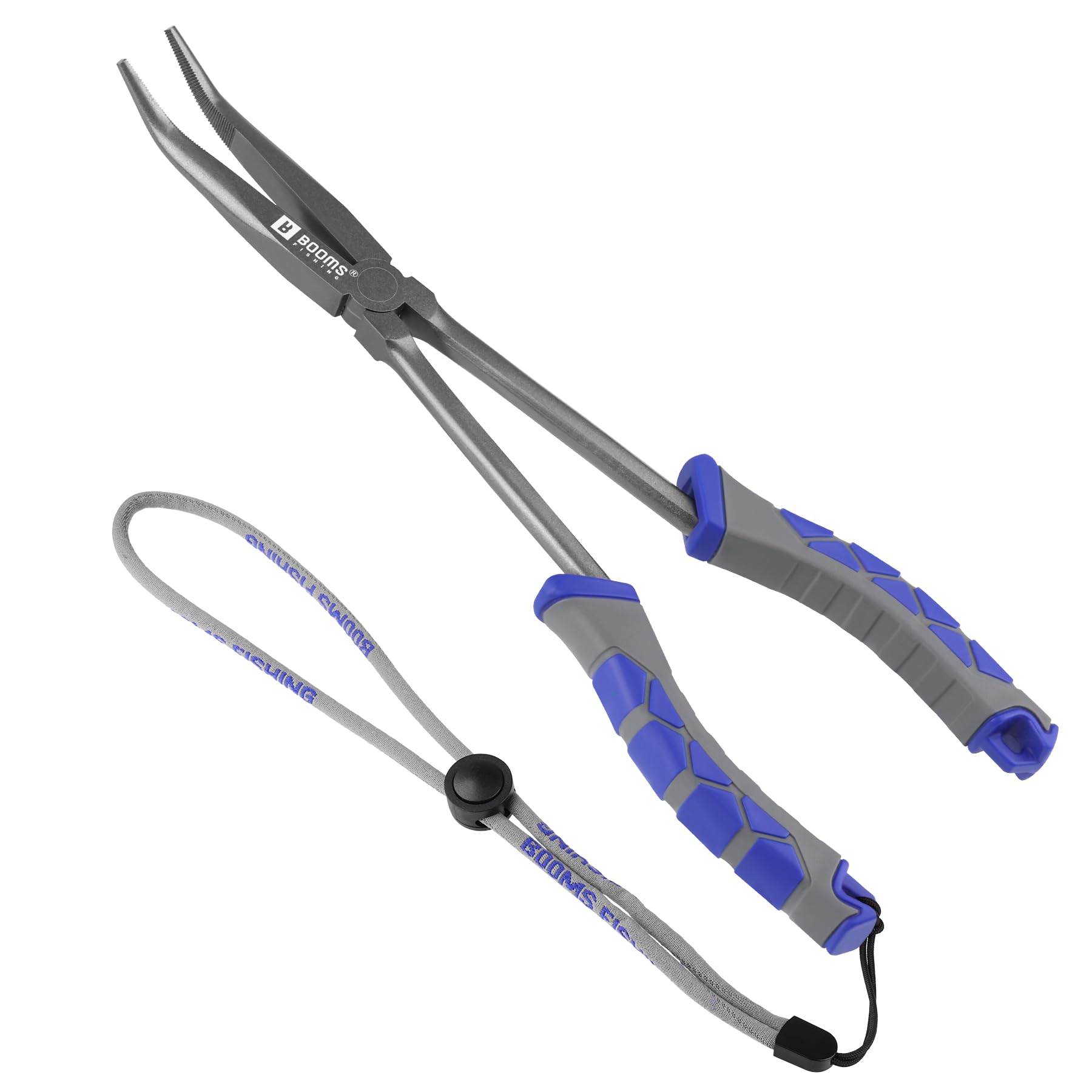 Booms Fishing Long Nose Pliers: 11.5" Saltwater & Freshwater Hook Remover for Bass Snook Trout - Corrosion-Resistant PTFE Coated Needle Nose Pliers with Lanyard - XW11 Heavy Duty Fishing Gear & Tool