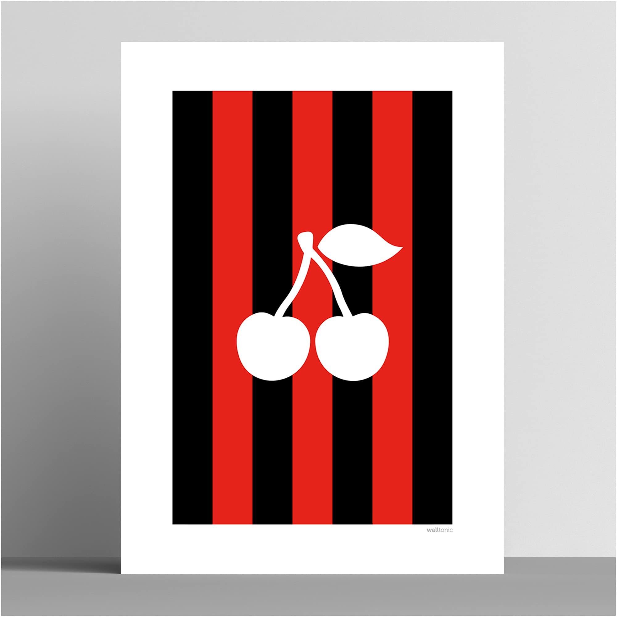 walltonic - AFC Bournemouth Football Club 'The Cherries' Wall Art Print Poster Gift - Unframed - Size A3