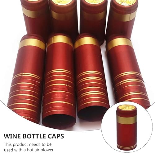 Miniatura 3 de NUOBESTY 200 cápsulas termorretráctiles para botellas de vino, tapas retráctiles para botellas de vino
