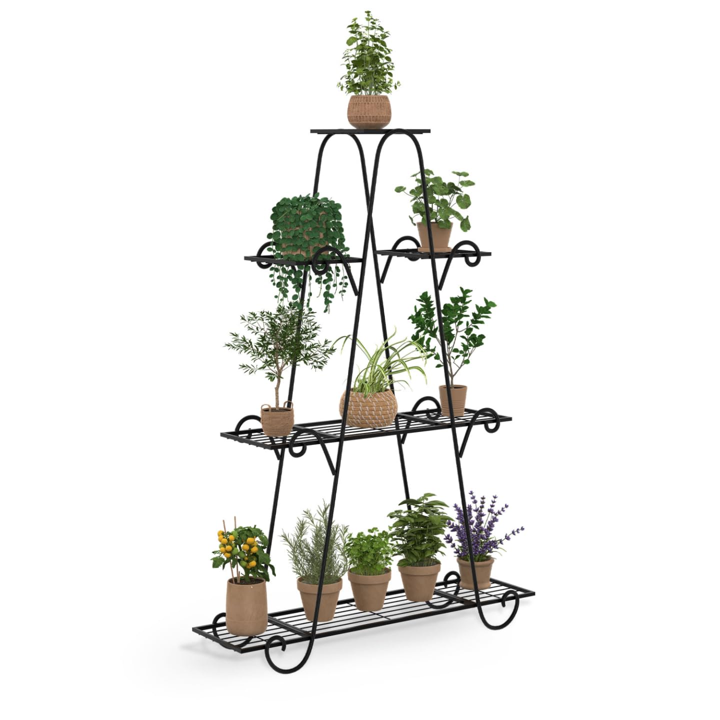 IDMarket - Etagère à Pots de Fleurs Porte Plante en métal 9 Niveaux