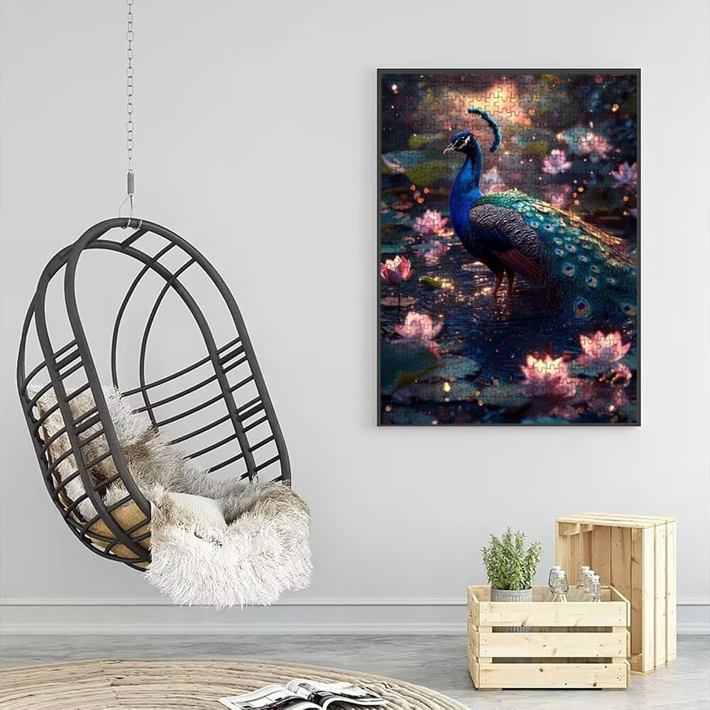 Puzzle 3000 Teile Erwachsene, Jigsaw Puzzle Erwachsene 3000 Teile, Pfauen Puzzles, Impossible Klassische Puzzles, Herausfordernde Familie Aktivität Spiele, für Home Decor und Geschenke DX0YL2-306