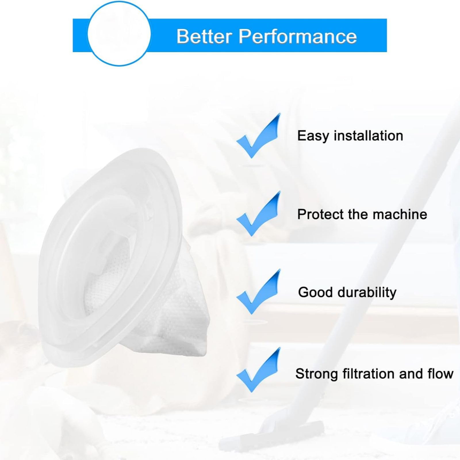 3pcs Filter Vacuum Cleaner Accessories for Black And Decker HNVCF10, HNVC220B, HNVC215B, HNVC115J, HNVC115B