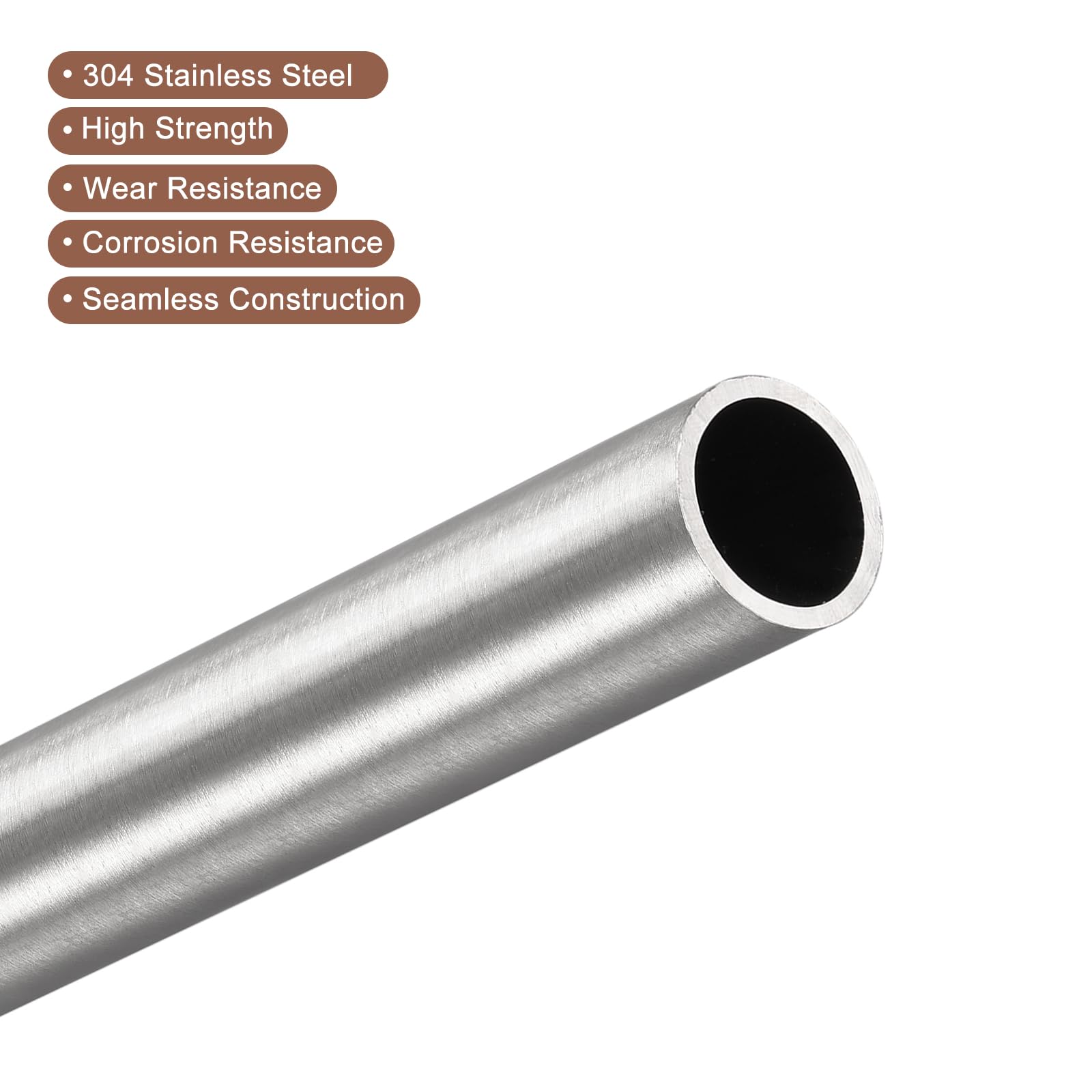 304 Edelstahl-Kapillarrohr – 19 Mm Außen, 1,5 Mm Wandstärke, 200 Mm Länge – Präzises Metallrohr