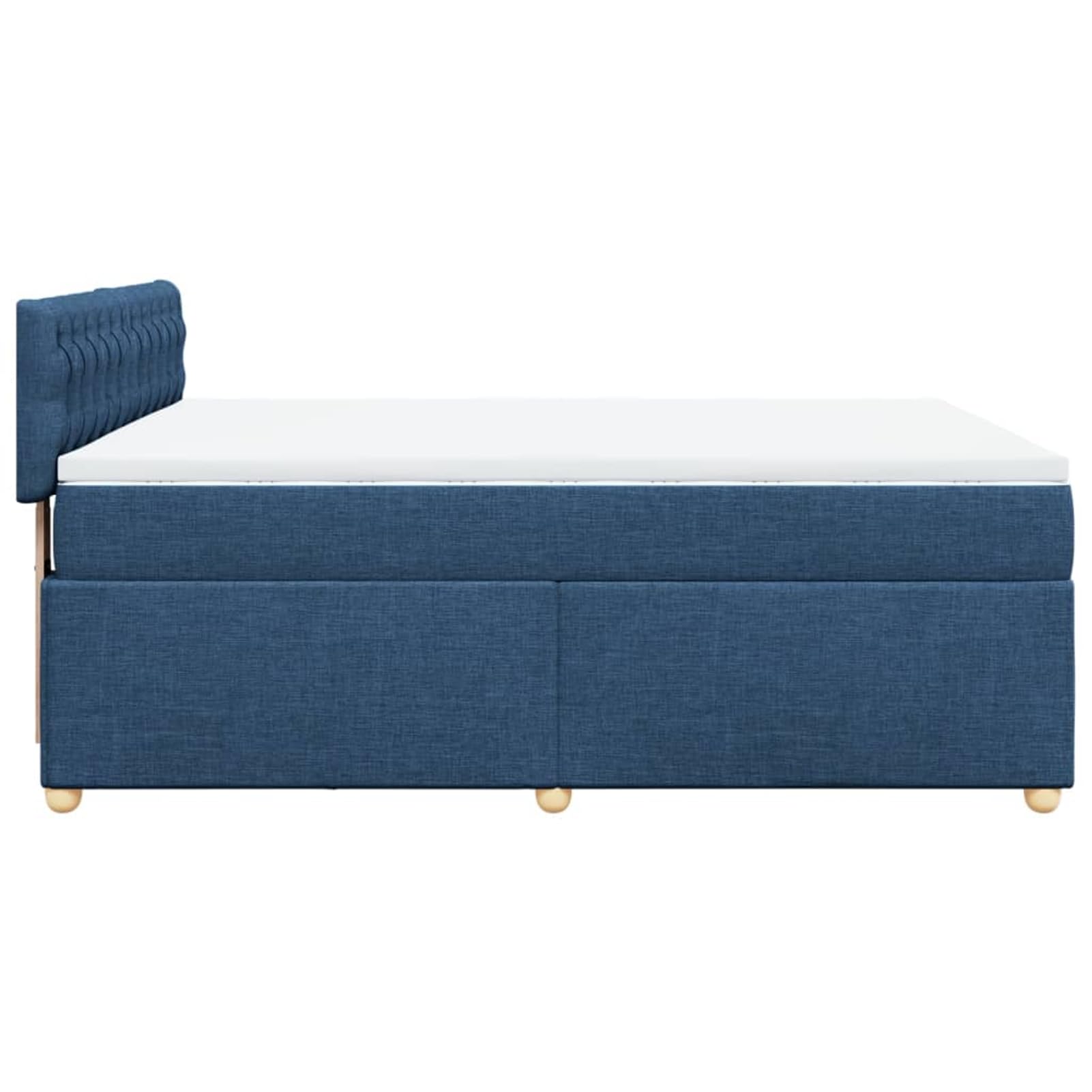 ATOMSTACK MAKER Letto a molle, 140 x 200 cm, con materasso a molle insacchettate e testiera LED, blu, tessuto (100% poliestere), letto a soppalco con piede in legno di pino massiccio, con