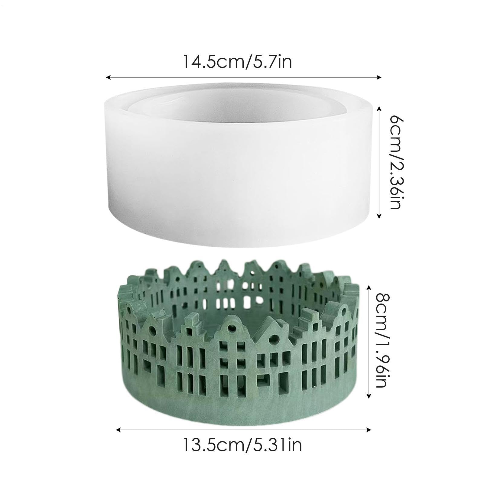 Forma do świeczników z żywicy, forma do odlewania epoksydowego domu, 14