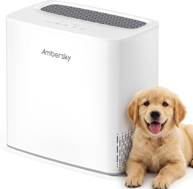 Ambersky Air Purifier for Home Pets Bedroom 2000 Ft², H13 True HEPA Filter