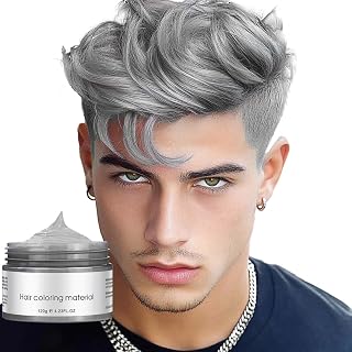 Grey Hair Color Wax for Gray Coverage | Washable Temporary Hair Color for Men & Women | Quick Root Touch Up, Halloween, Cosplay, Parties | 10 Colors