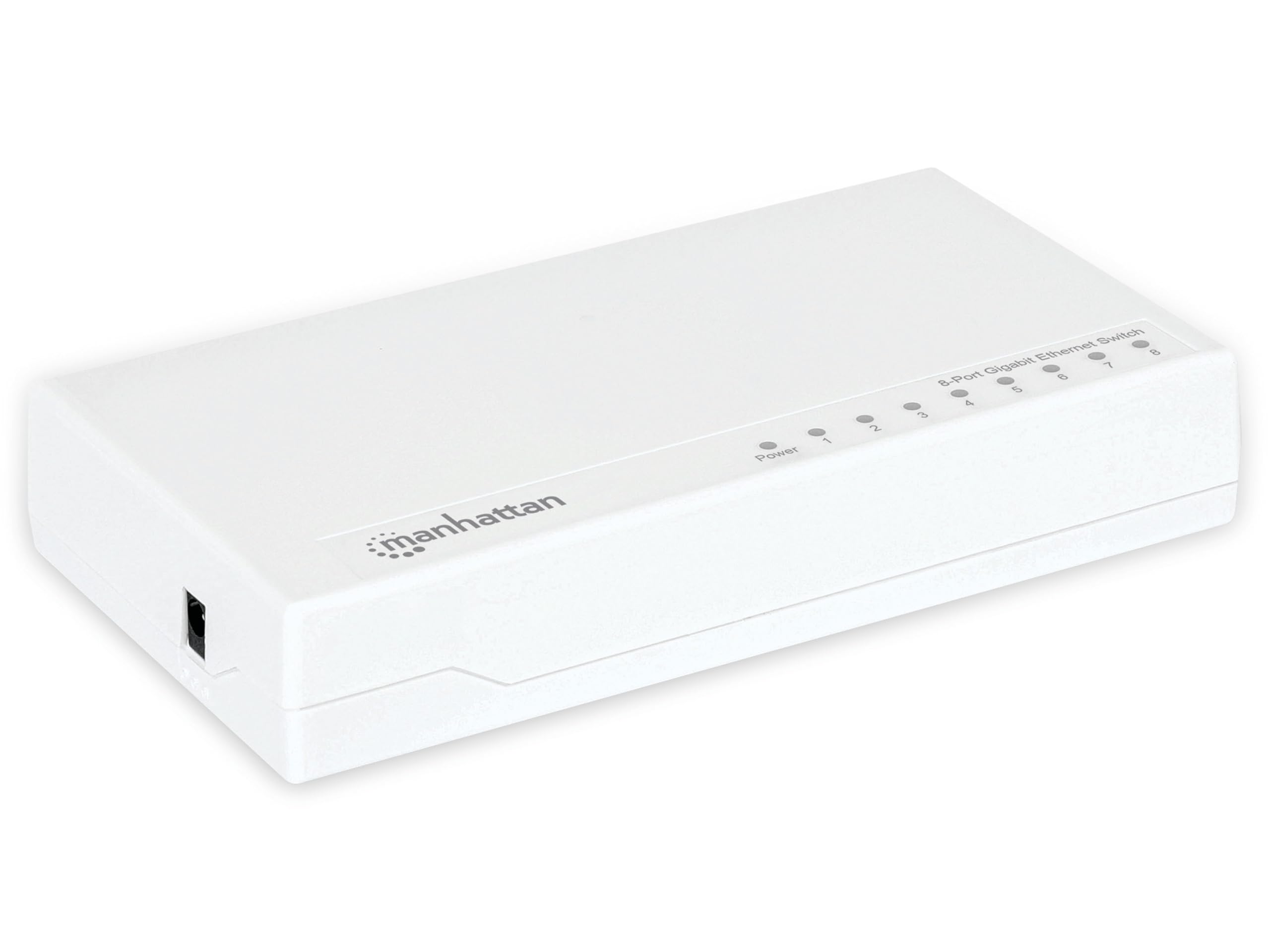 Manhattan Commutateur Gigabit Ethernet 8 Ports (boîtier en Plastique, Format de Bureau, IEEE 802.3az (Energy Efficient Ethernet)) Blanc 560702
