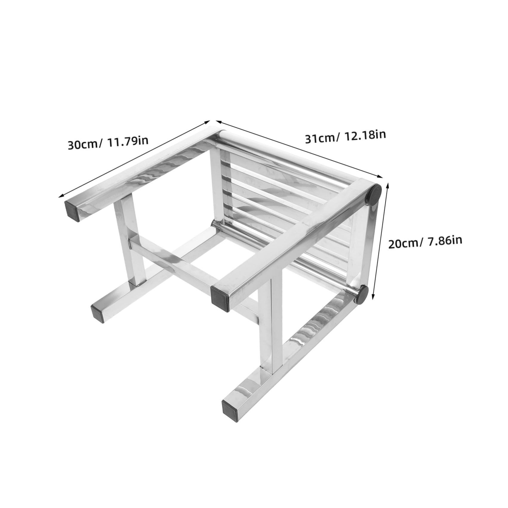 TOYANDONA Taburete de Ducha Compacto de Acero Inoxidable Resistente al Agua Diseño Antideslizante y Limpieza Fácil para Baño y Balcón, Adecuado para Personas Mayores