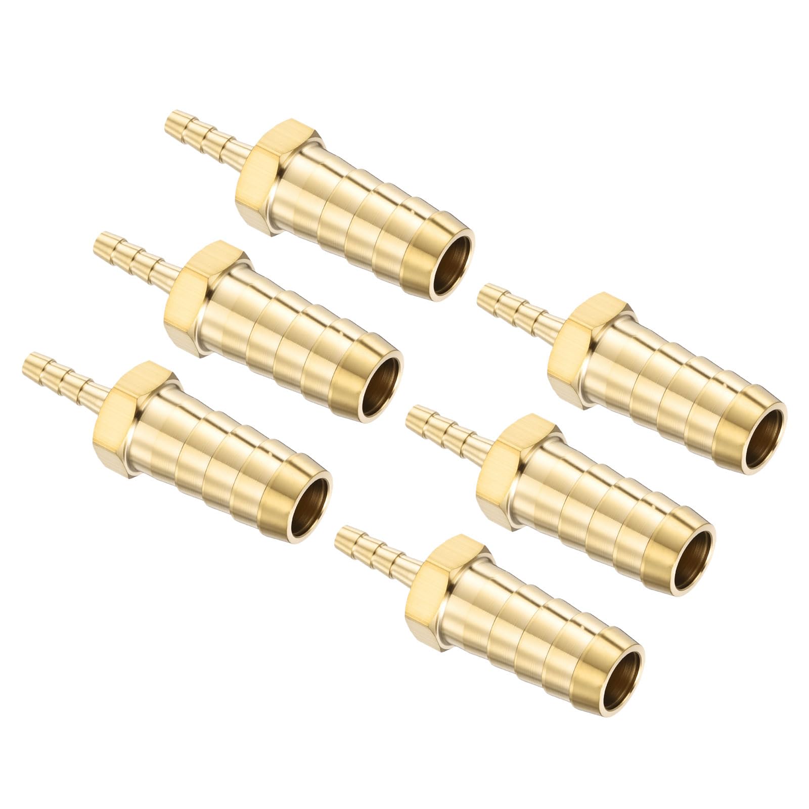 Kozelo 6Pcs Brass Hose Barbs Fittings 3/8" Hose Barbs to 1/8" Fittings — image 1