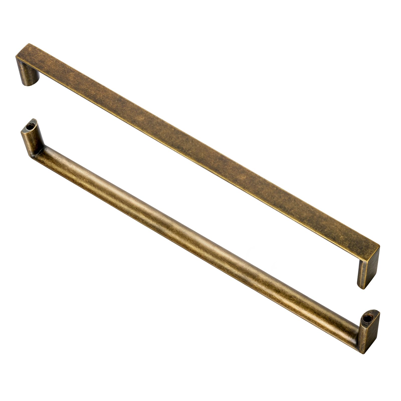 10 Pack 10inch Antique Brass Cabinet Pulls Brass Drawer Handles for Kitchen Cabinets,Cupboards, Dressers and Square Solid Metal Hardware