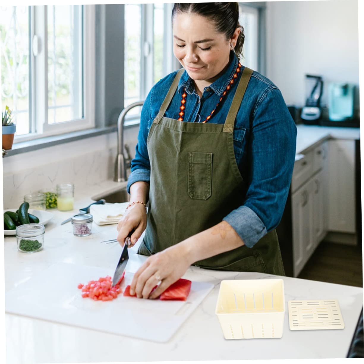 COLLBATH 1set Household Tofu Tofu Maker Kit Straining Cloth for Homemade Bean Curd Easy to Use Kitchen Tool for Fresh Cheese and Making