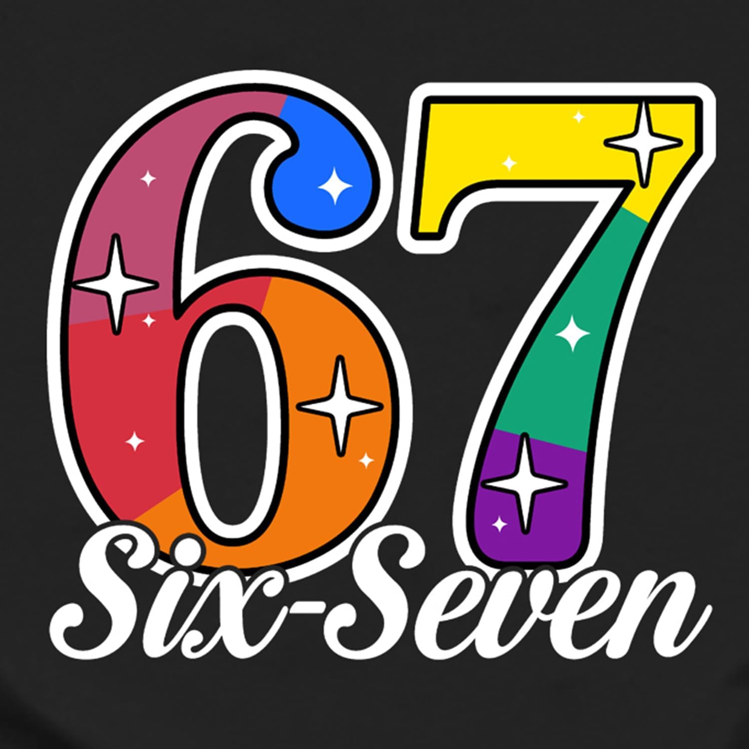 Six Seven Shirts for Women 67 Meme Tshirt Funny Six Seven Short Sleeve Tee Tops - Image 5