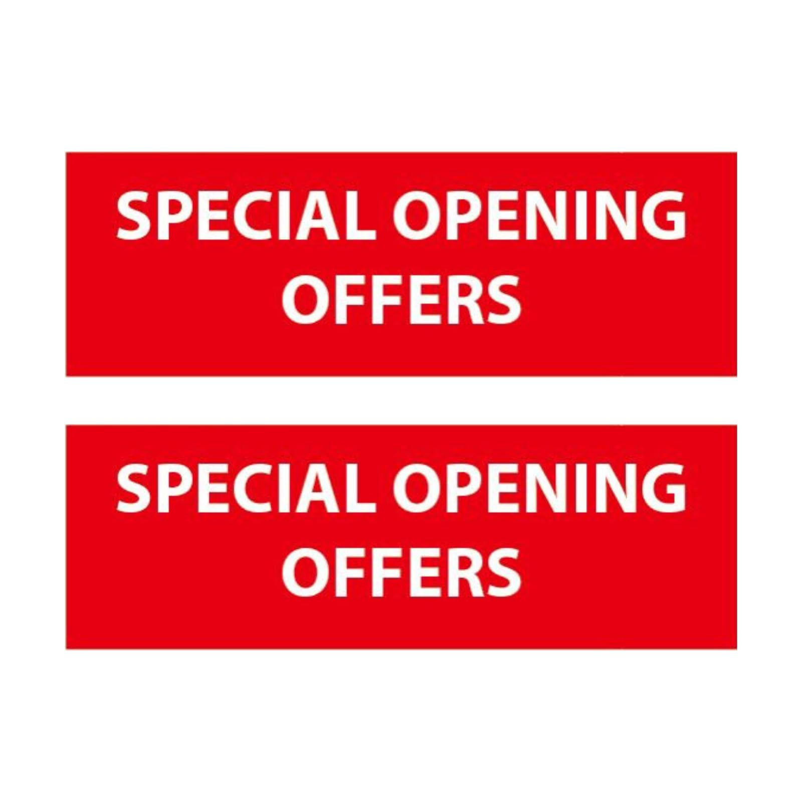 A1 Sale Posters Pack | Eye-Catching Store Display Signs for Retail | Clearance, Discounts, Special Offers, Huge Savings | Bright Colors (2, Special Opening Offers (120cm x 40cm))