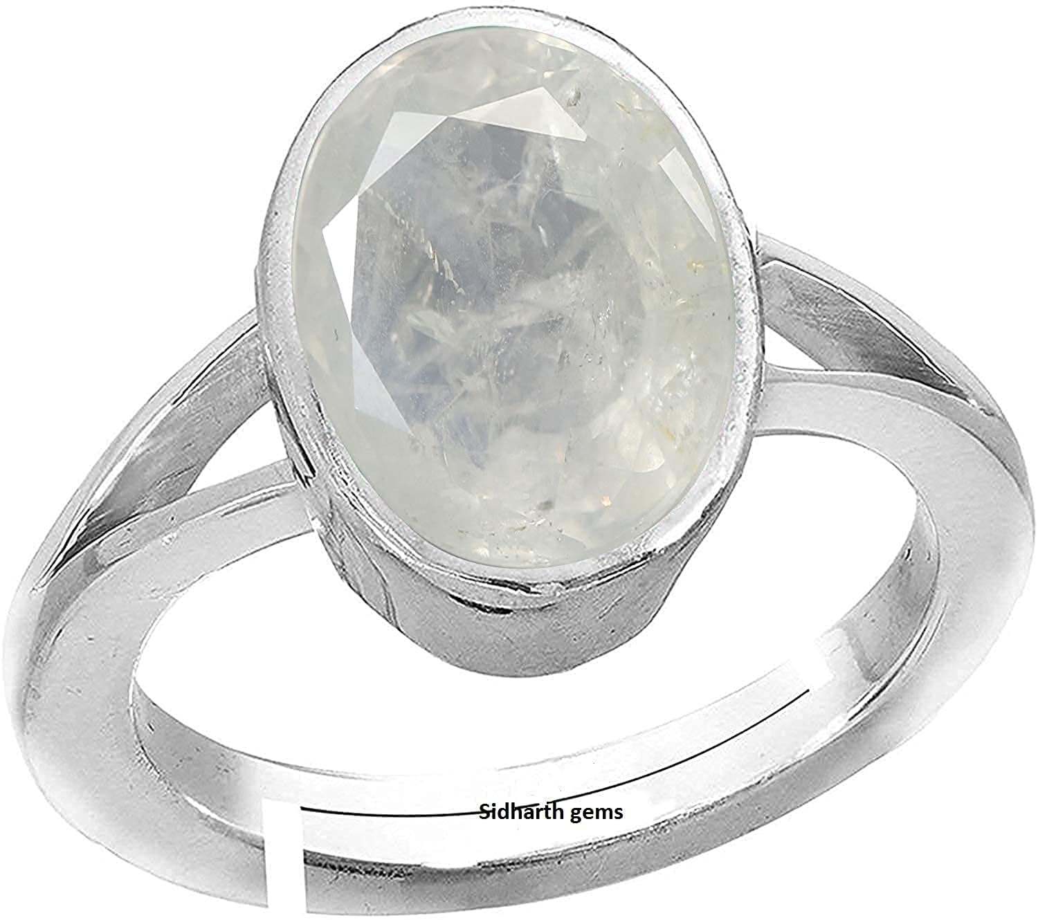 Sidharth Gems 7.25 Ratti 6.00 Carat AA++ Quality Certified Adjaistaible Silver Plated Ring Unheated Untreated Natural White Sapphire Pukhraj Loose Gemstone by Lab Certified (B08R65JBLM) Amazon Price History, Amazon Price Tracker