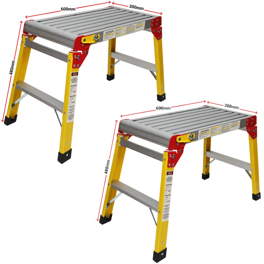 Excel Fibreglass Folding Hop Up Platform Work Bench 600mm x 300MM Pack of 2
