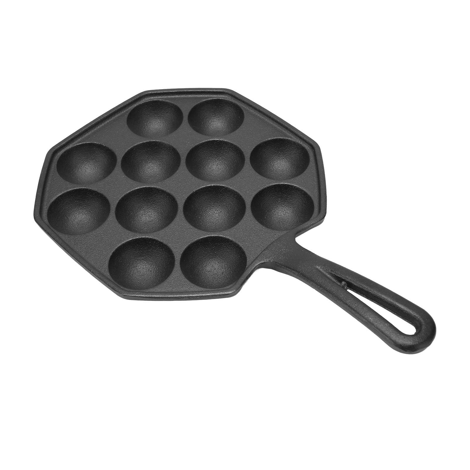 Fdit Cast Iron Takoyaki Pan, Octopus Ball Maker with Non Stick, Fast Heating Japanese Snack Maker for Home Use, Traditional Style Cooking Tool