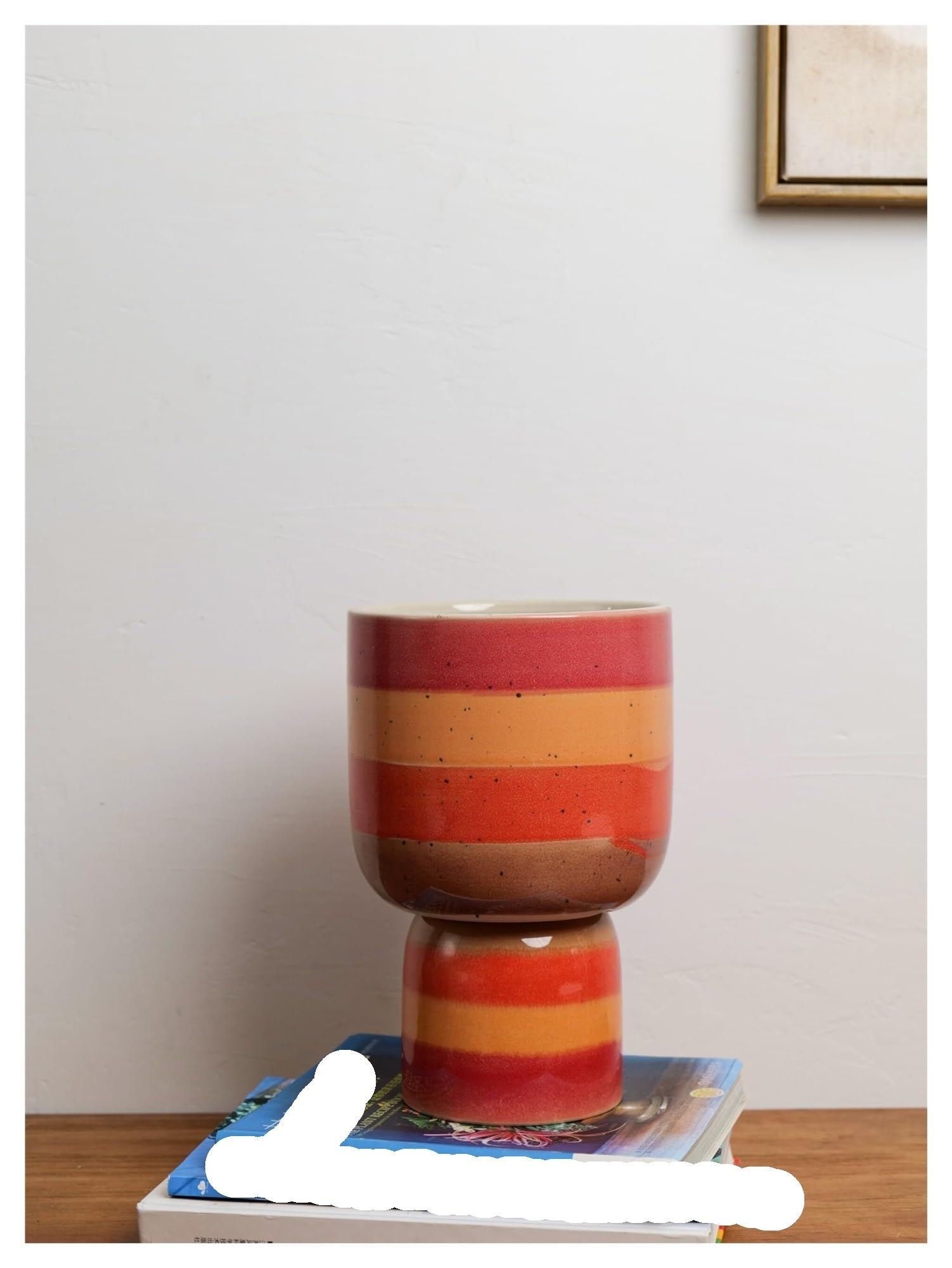 Donice ogrodowe Ceramiczna donica na rośliny z otworem drenażowym Nowoczesna dekoracyjna pomarańczowymi kwiatami soczystą orchideę ozdobne