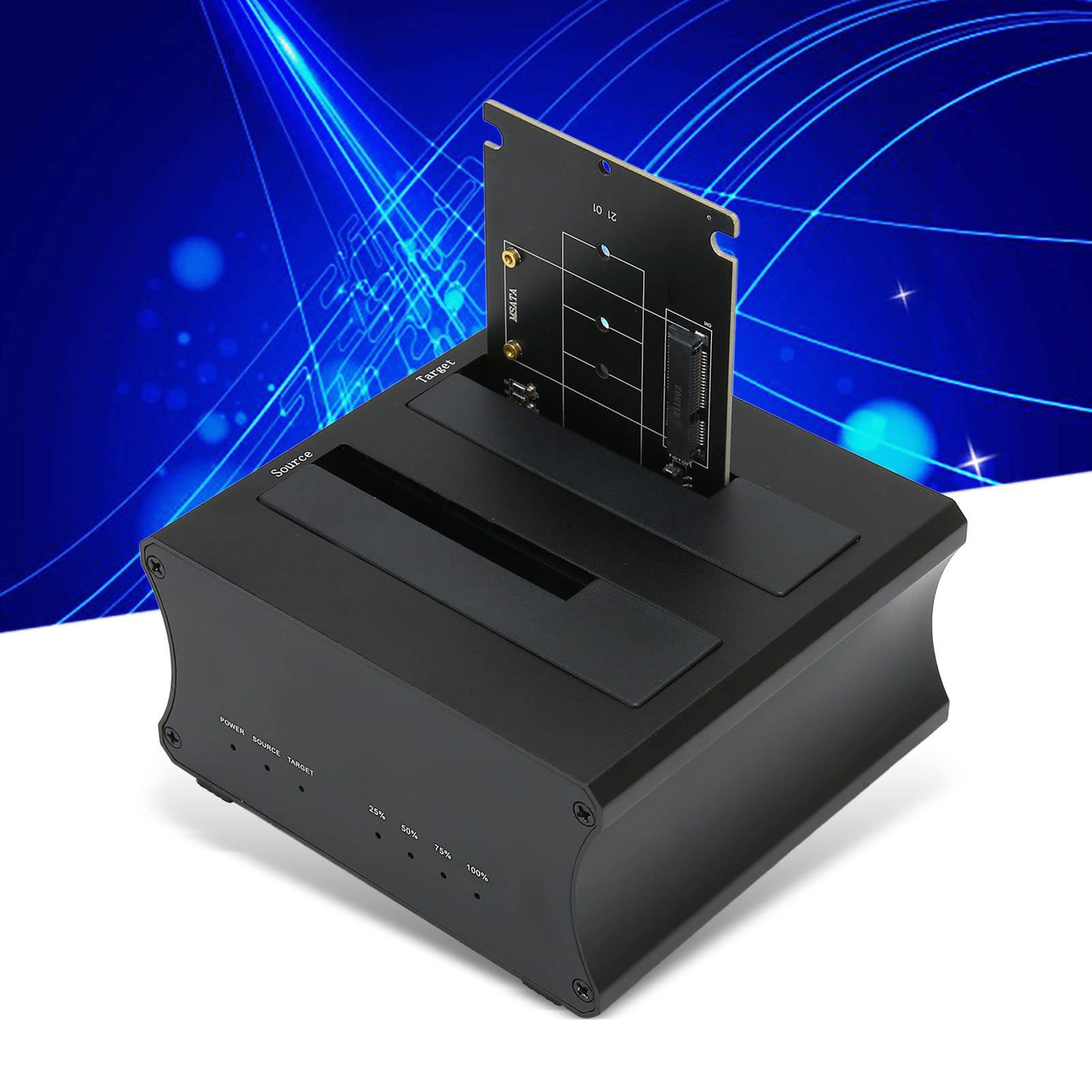 Stacja dokująca USB3.0 z zewnętrznym dyskiem twardym, z adapterem NGFF M.2/mSATA, funkcją klonowania w trybie offline, 6Gbps Dual Bay HDD Docking Station (EU)