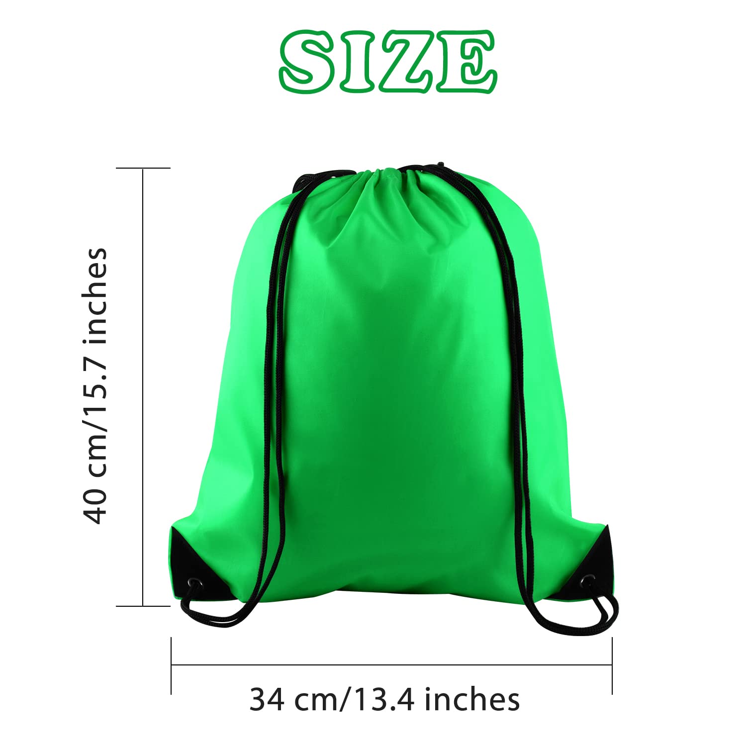 KUUQA Mochila con cordón, bolsas de almacenamiento para deportes, gimnasio, viajes, Verde, 15.7"*13.4", Moderno