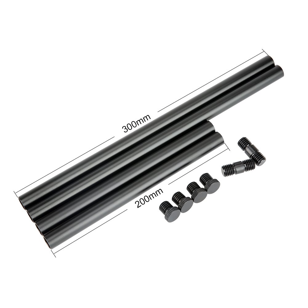 NICEYRIG tiges de 15 mm avec filetage M12 Tige capuchon Tige connecteur pour étendre pour 15 mm Coussinet d'épaule Rig Système de support