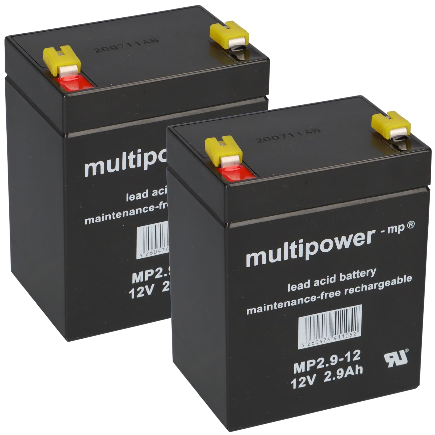 Akumulator 12 V 2,9 Ah żel ołowiowy, do RMT Handicare Lifter do samodzielnego montażu, 2 sztuki