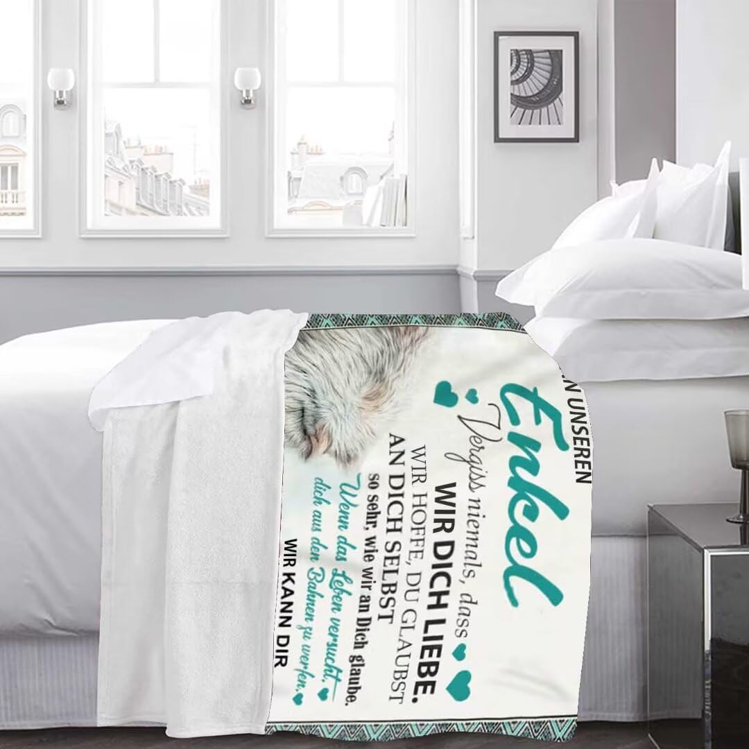 HUGLAZY Personalisierte Patchwork-Decke Mit Fotos – Geschenk Für Oma Oder Großmutter