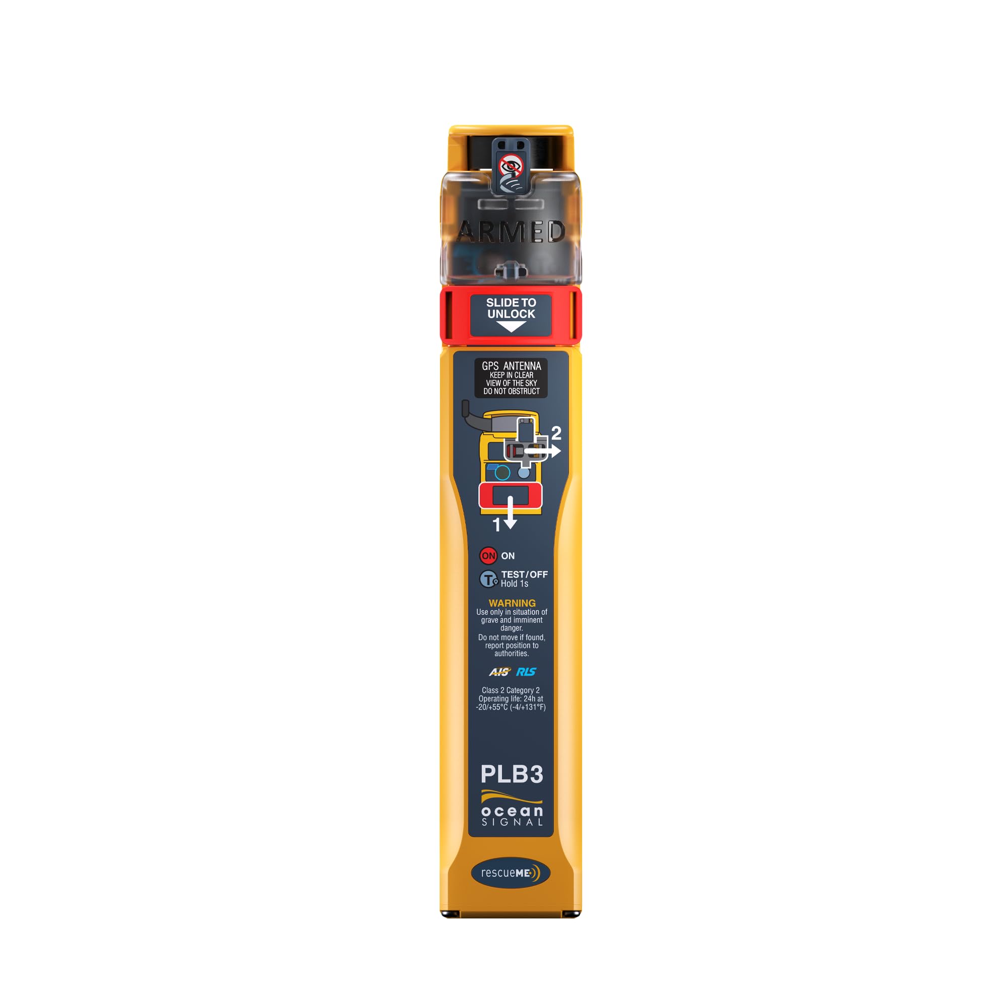 Ocean Signal rescueME PLB3 Segelsicherheitsset mit Haltesack, Signalspiegel, Pfeife und Survival-Ausrüstung – Global Distress Survival Bundle für Offshore-Segeln & Bootfahren