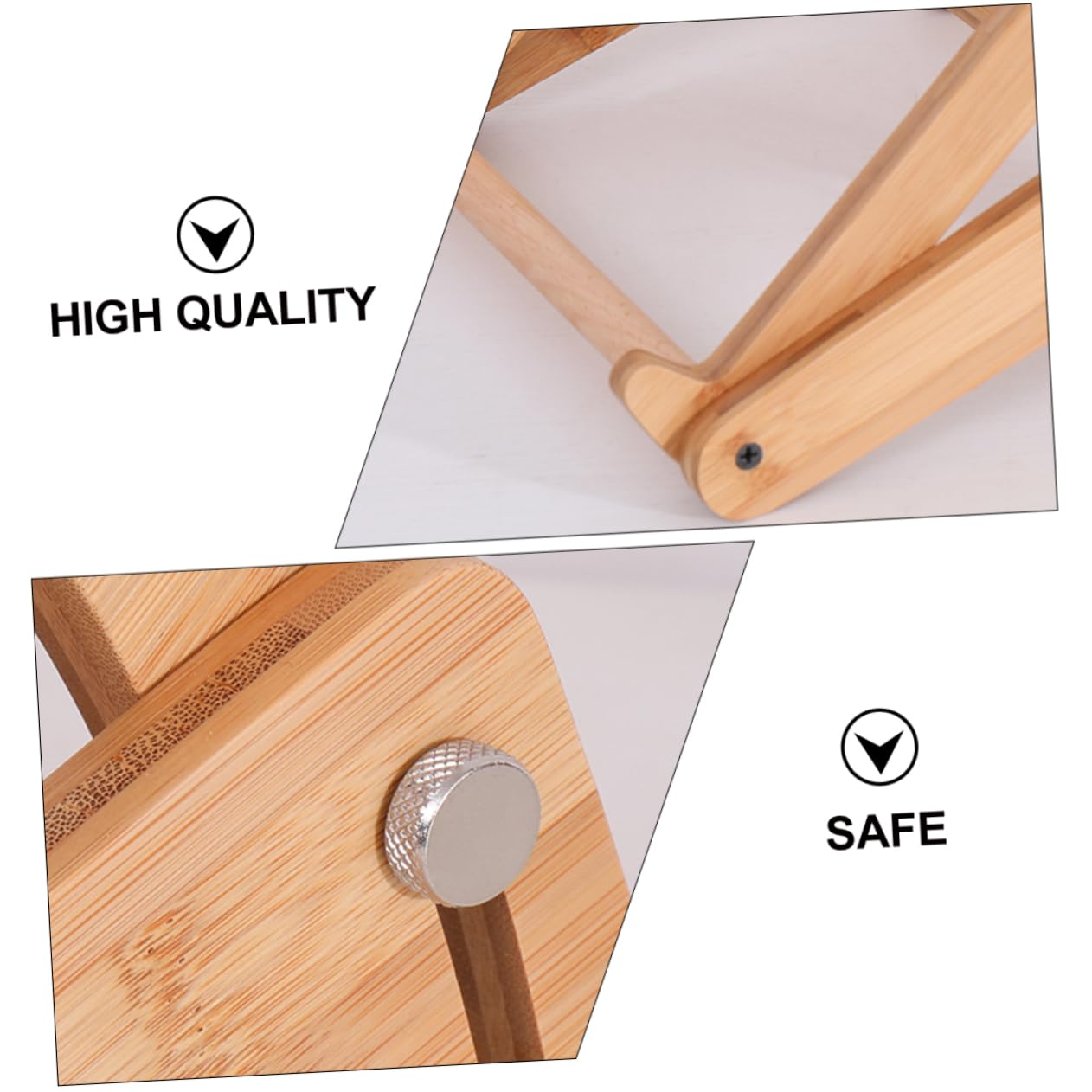 KOMBIUDA Supporto Laptop in Legno Altezza Regolabile e Design Cavo, Scrivania Portatile per Laptop, Stabile e Antiscivolo per Casa e Ufficio