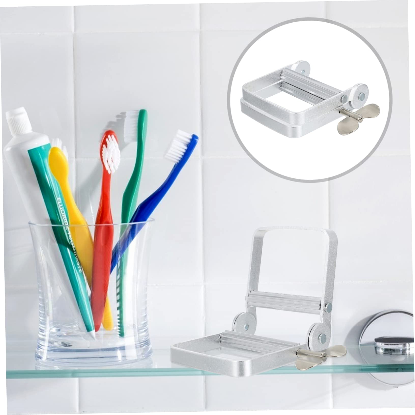 3 Piezas Exprimidor de Pasta de Metal para Tubos Herramienta de Compresión para Cosméticos y Dentífrico Práctico y Reutilizable para Baño Infantil y