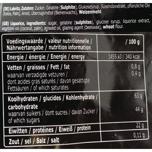 Venco Holland Lakritze Limburgse Katjes 6 Packungen a 1kg (starkes Lakritz)