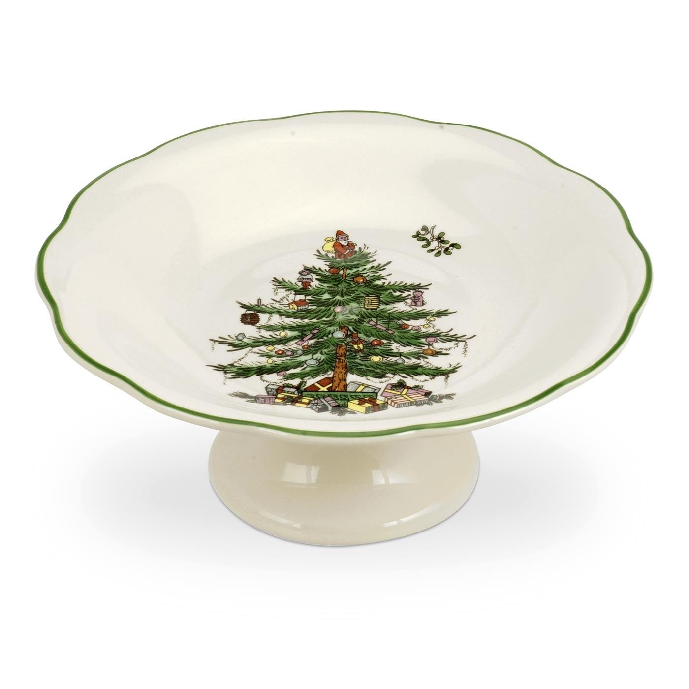 Spode Multi-Colour Sculpted Footed Candy Dish, Ceramic,