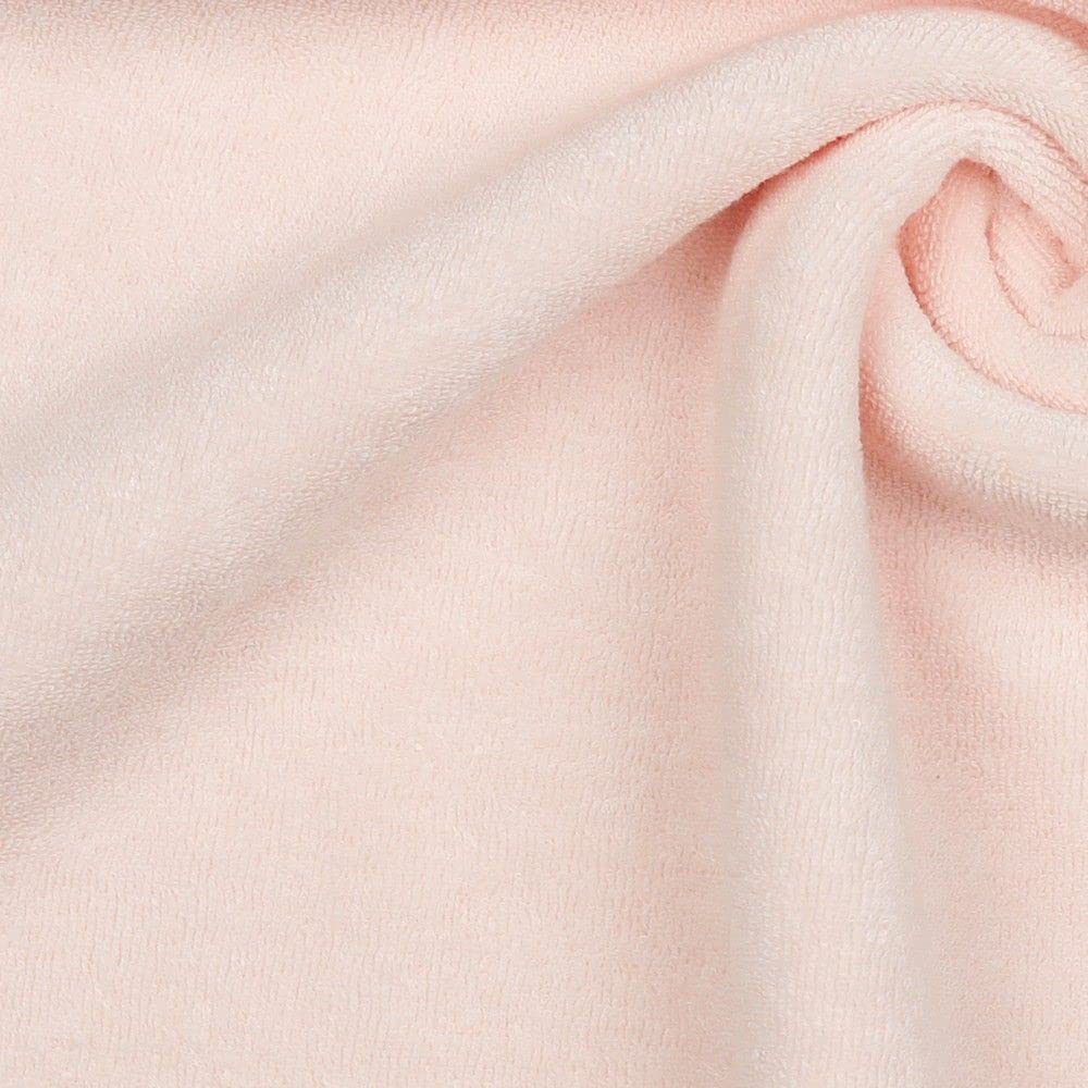 Crs Fur Fabrics Pale Pink Stretch Cotton Terry Towelling Fabric Material - 1Mtr - 150Cm X 100Cm