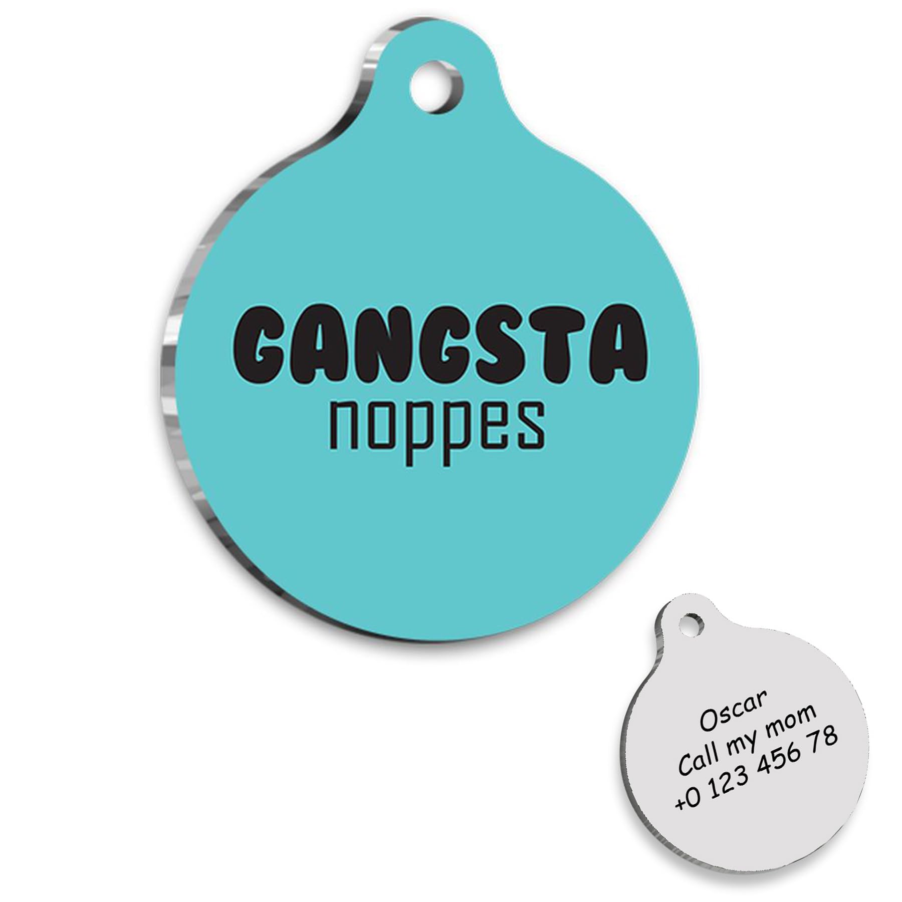 Gangsta Noppes Personalized Dog Tag - Golden Retriever Custom Name Tag - ID Tag for Dog - Customized Pet Tags - Dog Name id Tag - Dog Name Tag - Engraved Dog Tag