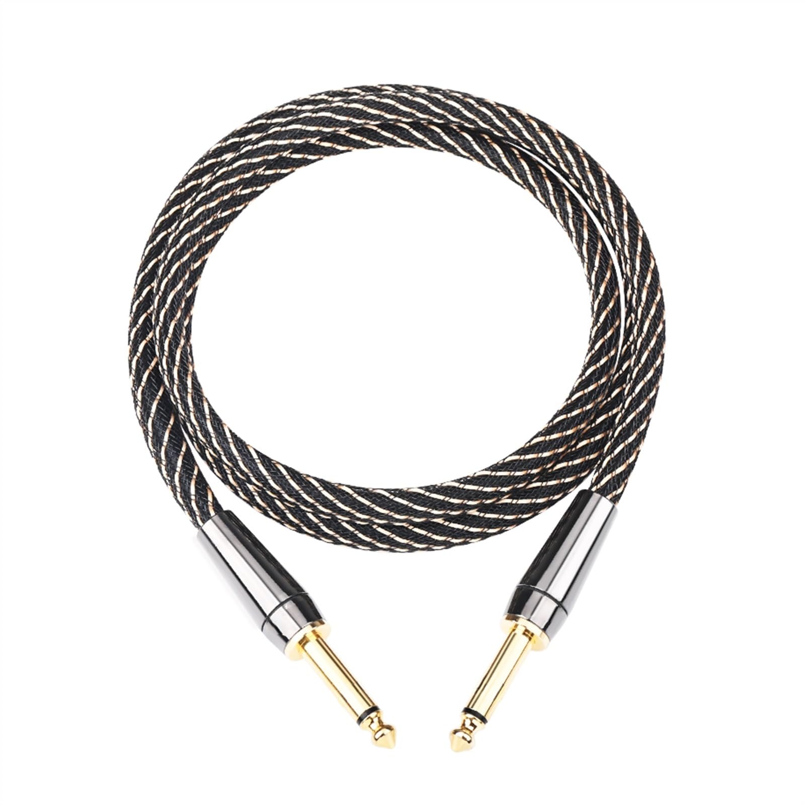 kabel audio do gitary 6.5 Duży Dwużyłowy Kabel Audio Mikser Kabel Mikrofonowy Pozłacany 6.35mm Kabel Do Gitary Elektrycznej (Color : 3m)