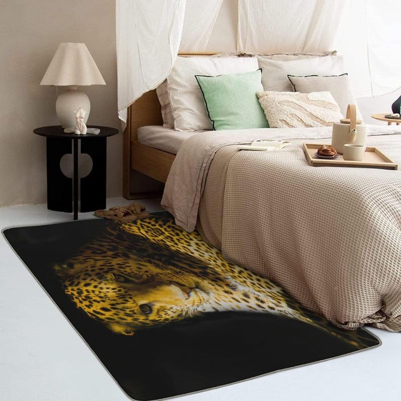 Miniatura 10 de Alfombra de área de lobo de 3 x 5 pies para dormitorio, sala de estar, alfombra de animales 3D para decoración de habitación, alfombra de suelo con