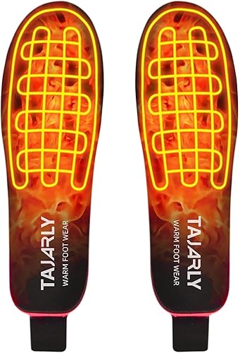 TAJARLY Plantillas térmicas para mujeres y hombres, plantillas eléctricas recargables con ajuste de calefacción de 3 niveles, regalos de Navidad,