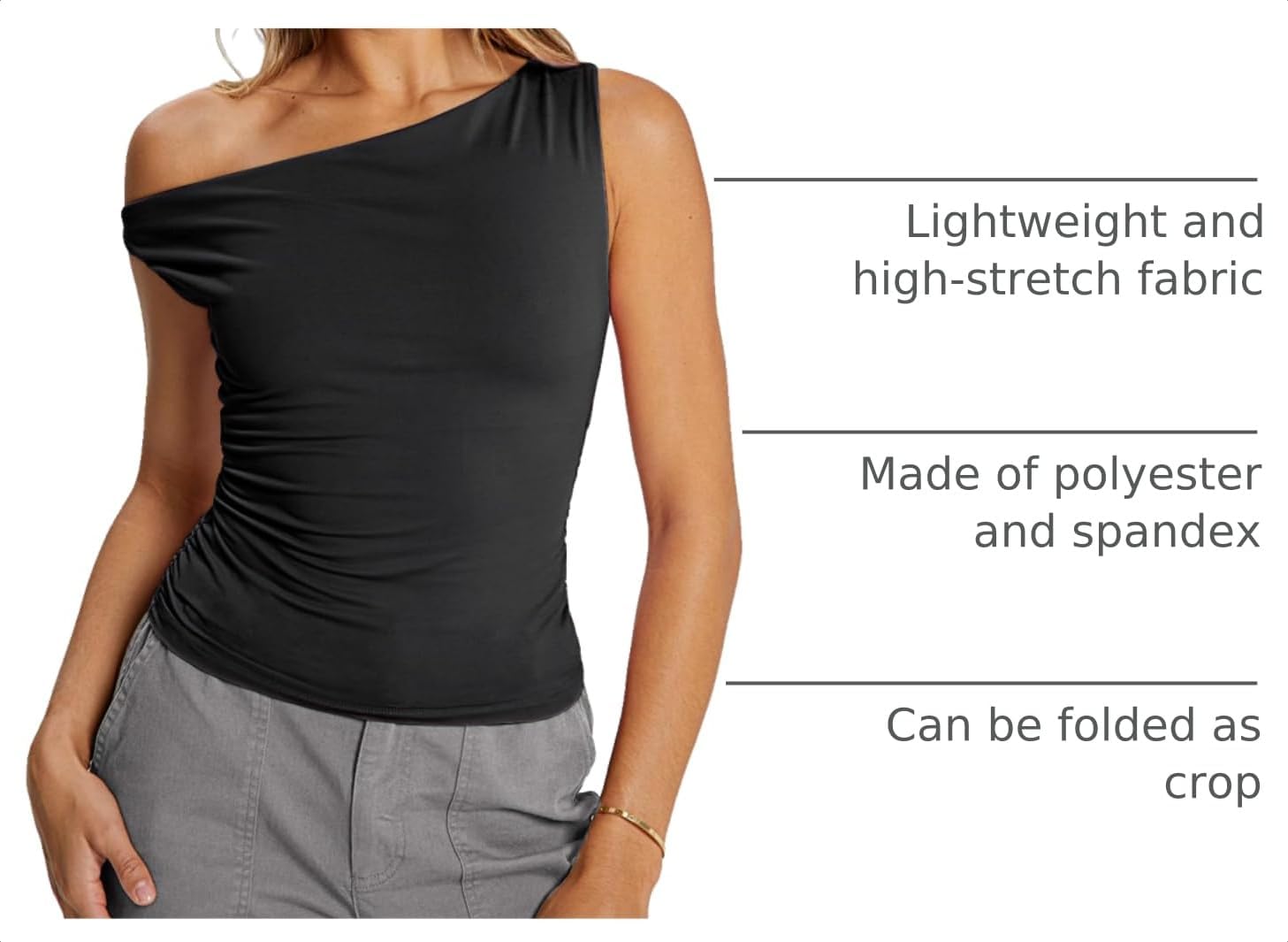 Trendy Queen Womens Off The Shoulder Tank Tops Going Out Crop Shirts image 4
