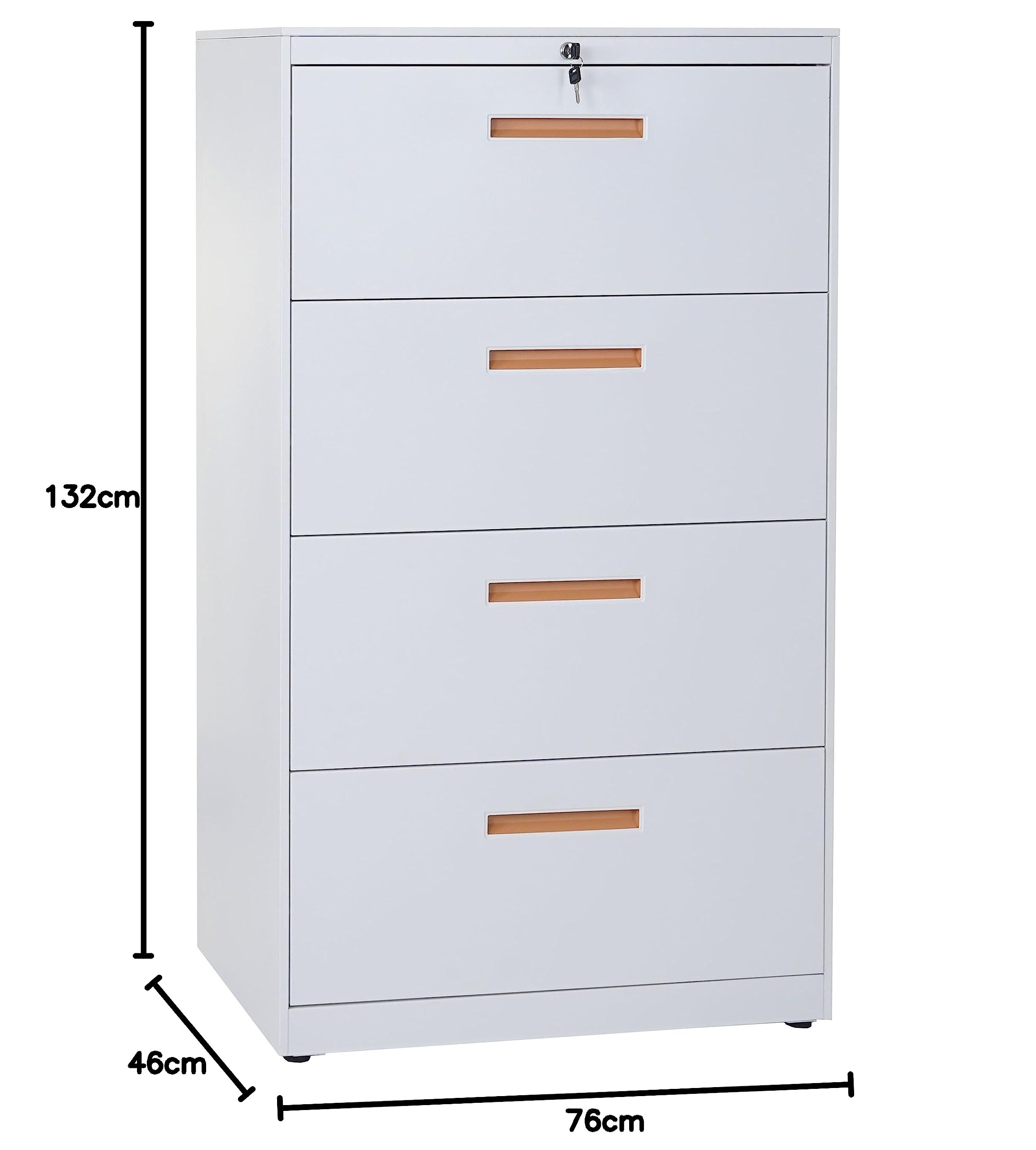 Meuble pour dossiers Suspendus Boston A10, Acier, 132x76x46 cm, Blanc