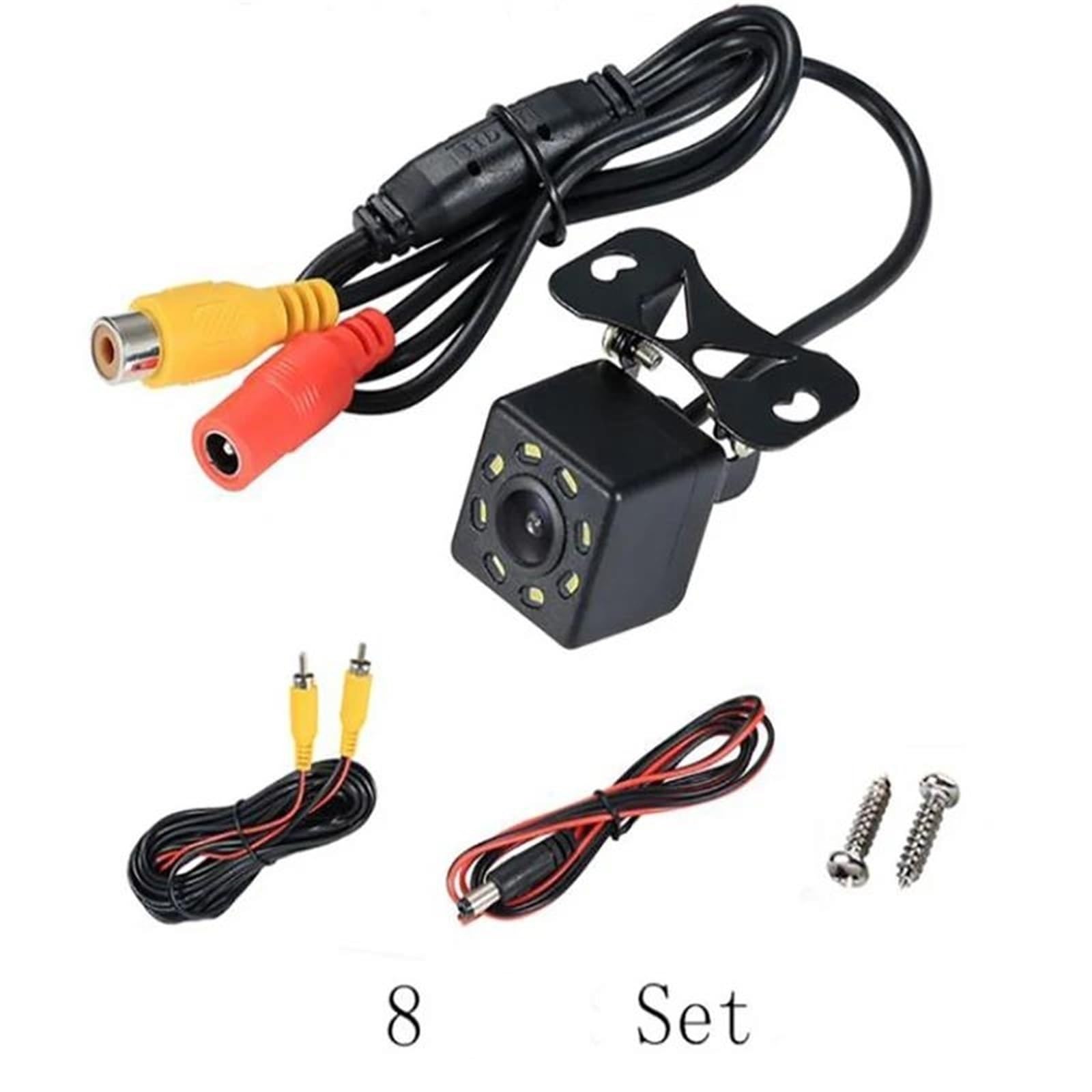 HD 1080P Resistente al Agua Cámara de visión Trasera del Coche 12LED Nocturna Monitor estacionamiento Marcha atrás Impermeable 170 Grados(A)
