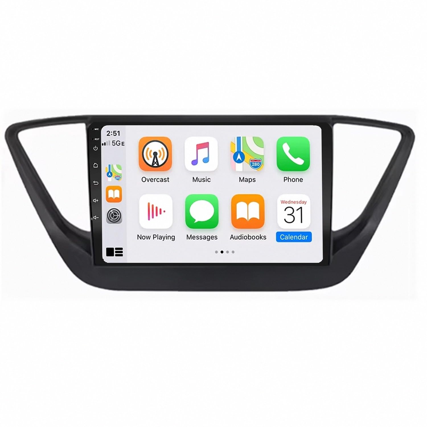 Ekran Apple Car Play, Ekran Android Auto dla Hyundai Verna 2017-2020 Odtwarzacz Wideo Car Play Mirror Link, Siri/Airplay/Aux/Radio, Odtwarzacz, 8 Rdzeń 6G+128G