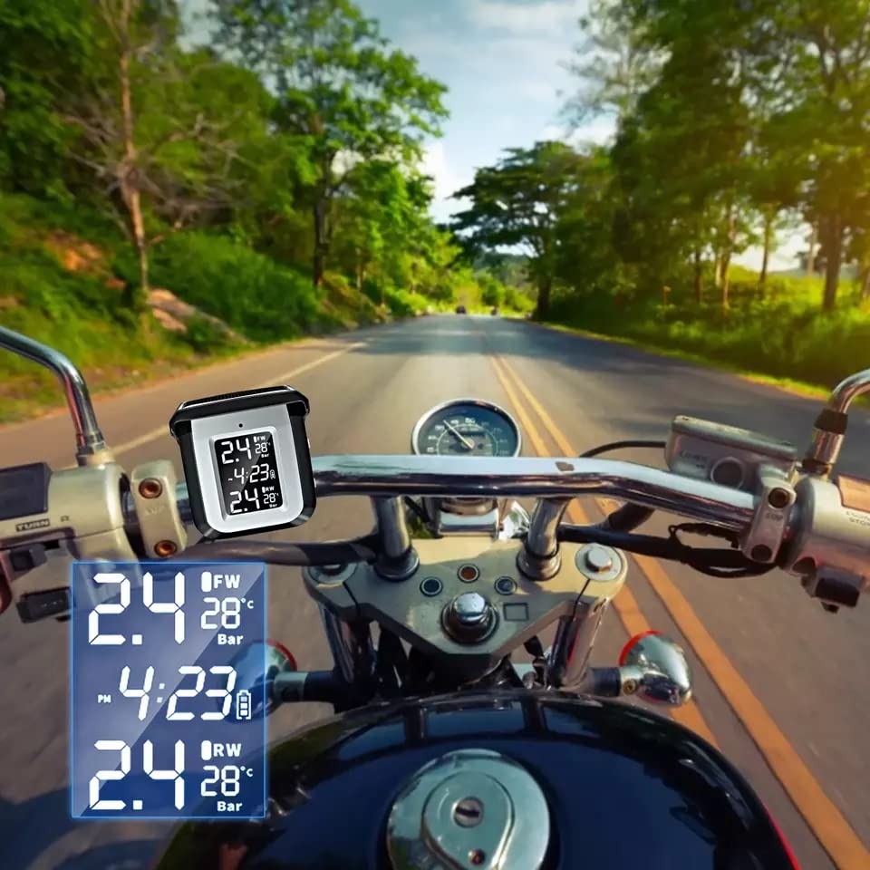 Image of XPR3SS Open Box Wireless Tire Pressure Monitoring System External Sensor Motorcycle TPMS for Motorbikes Pressure Alarm Pressure Sensor for Bike TPMS