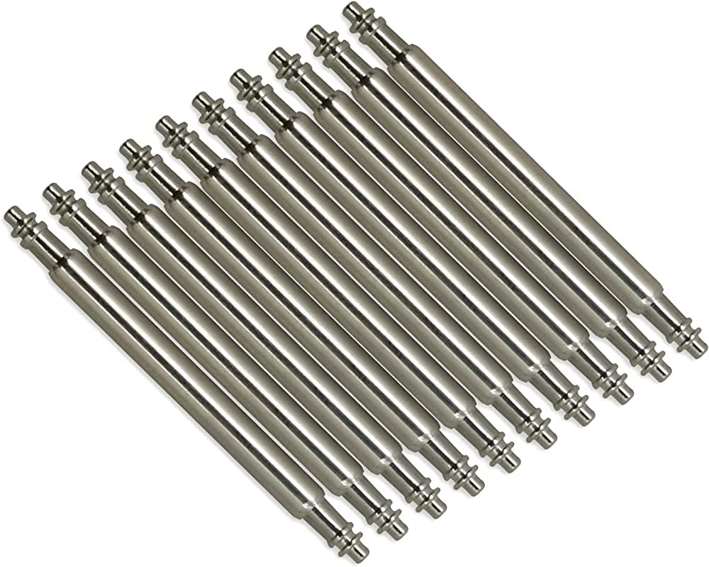 VintageTime Watches | 10 x Strap Pins 1.5mm Spring Bar Pins | Pack of 10 | Stainless Steel - 18mm 20mm 22mm