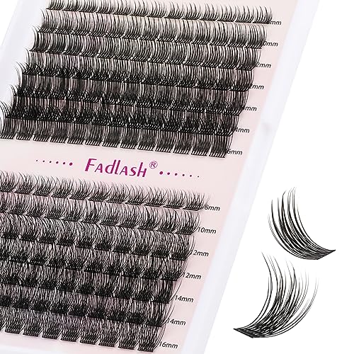 Lash Clusters DIY Eyelash Extensions 175 Clusters Lashes D Curl 0.07 Natural Individual Lash Extensions Mixed Tray False Eyelashes Soft &amp; Strong Thin Band DIY at Home (F24+F25-0.07D, 8-16mm)